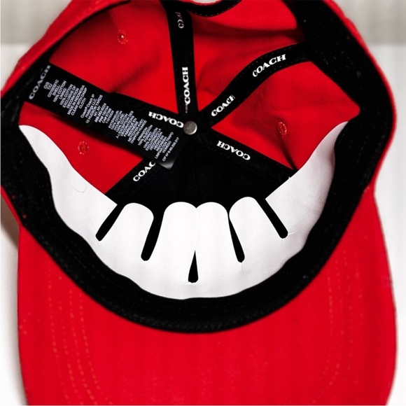 NWT Coach Red Cap with Coach Insignia on Front and adjustable back. - Picture 6 of 15